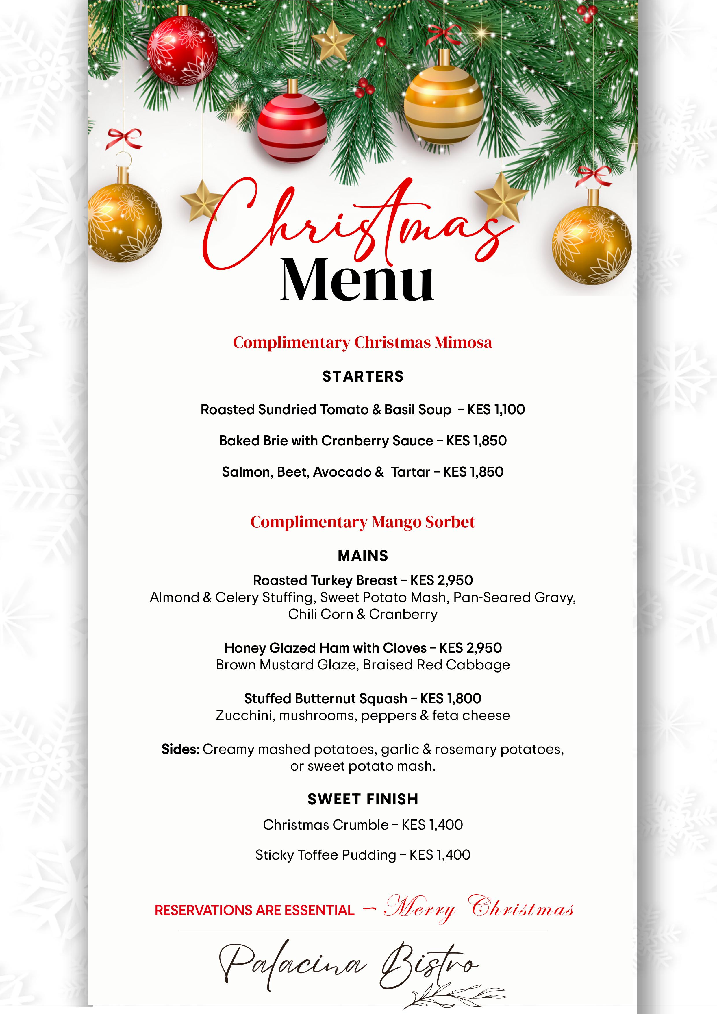 Christmas Menu