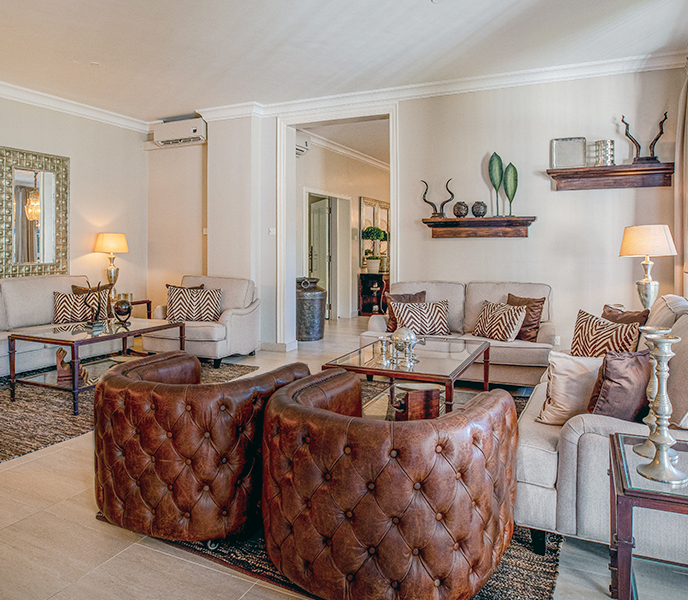 Stylish hotel lounge at Palacina Hotel