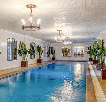 Luxury indoor hotel pool