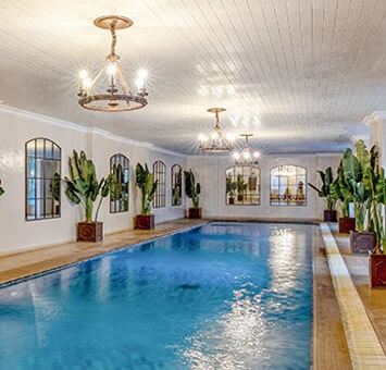 Luxury indoor hotel pool